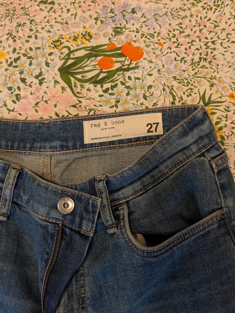 RAG & BONE size 27 Serena high-rise wide-leg jeans